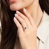 Thumbnail Image 3 of Neil Lane Heart-Shaped London Blue Topaz & Diamond Engagement Ring 1/2 ct tw 14K White Gold