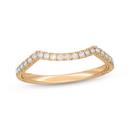 Neil Lane Artistry Lab-Created Diamond Contour Wedding Band 1/4 ct tw 14K Yellow Gold