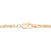 Thumbnail Image 2 of Solid Glitter Rope Chain Bracelet 3mm 14K Yellow Gold 7.5&quot;