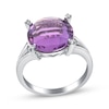 Thumbnail Image 1 of Amethyst & Diamond Ring 1/20 ct tw Sterling Silver