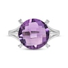 Thumbnail Image 2 of Amethyst & Diamond Ring 1/20 ct tw Sterling Silver