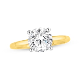 Lab-Created Diamonds by KAY Round-Cut Solitaire Engagement Ring 2 ct tw 14K Yellow Gold (F/VS2)