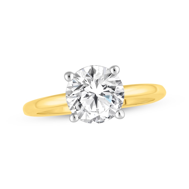 Main Image 1 of Lab-Created Diamonds by KAY Round-Cut Solitaire Engagement Ring 2 ct tw 14K Yellow Gold (F/VS2)