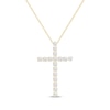 Thumbnail Image 1 of Lab-Grown diamonds by KAY Cross Necklace 1 ct tw 14K Yellow Gold 19&quot;