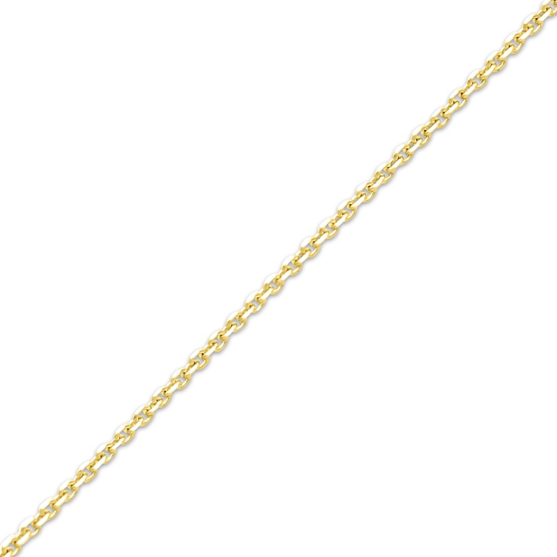 Main Image 2 of Solid Diamond-Cut Rolo Chain Necklace 0.89mm 14K Yellow Gold 20&quot;