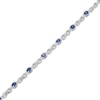 Thumbnail Image 2 of Blue & White Lab-Created Sapphire Infinity Bracelet Sterling Silver 7.25&quot;