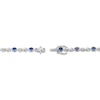 Thumbnail Image 3 of Blue & White Lab-Created Sapphire Infinity Bracelet Sterling Silver 7.25&quot;