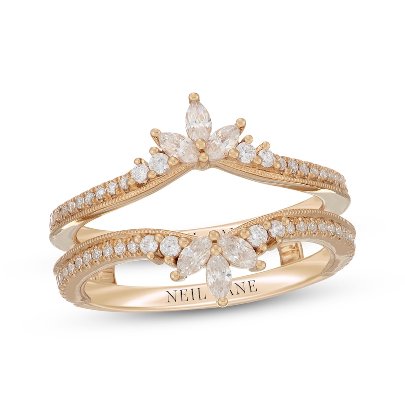 Main Image 1 of Neil Lane Marquise & Round-Cut Diamond Enhancer Ring 5/8 ct tw 14K Yellow Gold