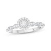 Thumbnail Image 1 of Round-Cut Diamond Halo Engagement Ring 1/4 ct tw 10K White Gold