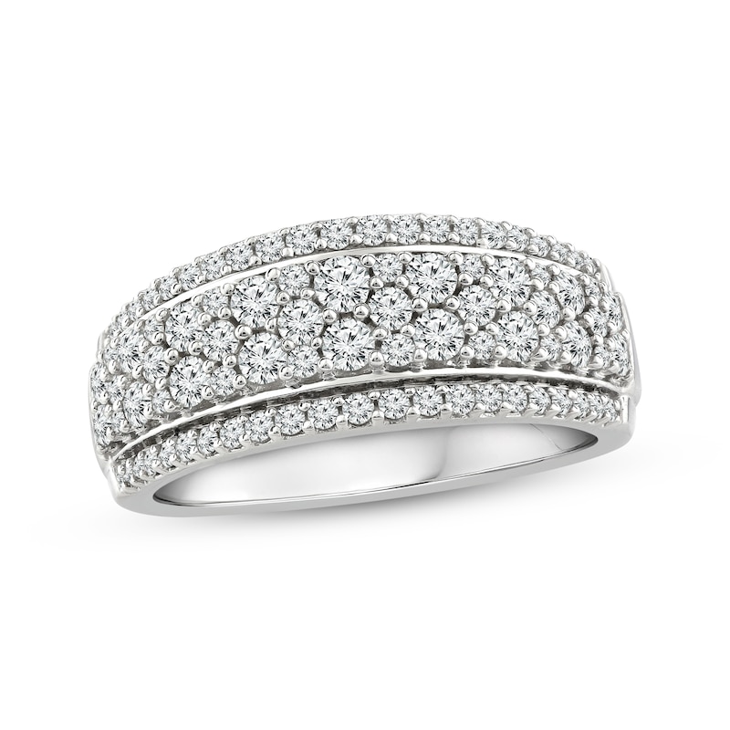 Main Image 1 of Diamond Stepped Anniversary Band 1 ct tw 14K White Gold