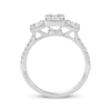 Thumbnail Image 4 of Baguette & Round-Cut Diamond Fashion Ring 3/4 ct tw 14K White Gold