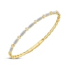 Thumbnail Image 2 of Diamond Station Flex Bangle Bracelet 1/6 ct tw 10K Yellow Gold