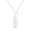 Thumbnail Image 3 of Unstoppable Love Diamond Cushion Halo Necklace 1/3 ct tw 10K White Gold 19&quot;