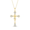 Thumbnail Image 1 of Diamond Crucifix Necklace 1/8 ct tw 14K Yellow Gold 18&quot;