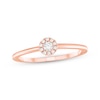 Thumbnail Image 1 of Round-Cut Diamond Halo Engagement Ring 1/15 ct tw 14K Rose Gold