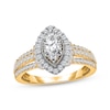 Thumbnail Image 0 of Marquise-Cut Diamond Halo Engagement Ring 1 ct tw 18K Yellow Gold