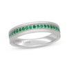 Thumbnail Image 1 of Neil Lane Men's Natural Emerald Wedding Band 14K White Gold