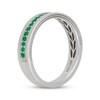 Thumbnail Image 2 of Neil Lane Men's Natural Emerald Wedding Band 14K White Gold