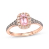 Thumbnail Image 0 of Le Vian Cushion-Cut Morganite Ring 3/8 ct tw Diamonds 14K Strawberry Gold