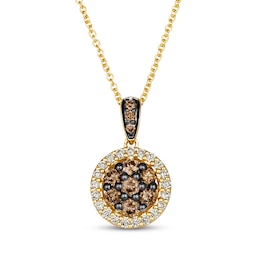 Le Vian Diamond Circle Necklace 1/2 ct tw 14K Honey Gold 19&quot;