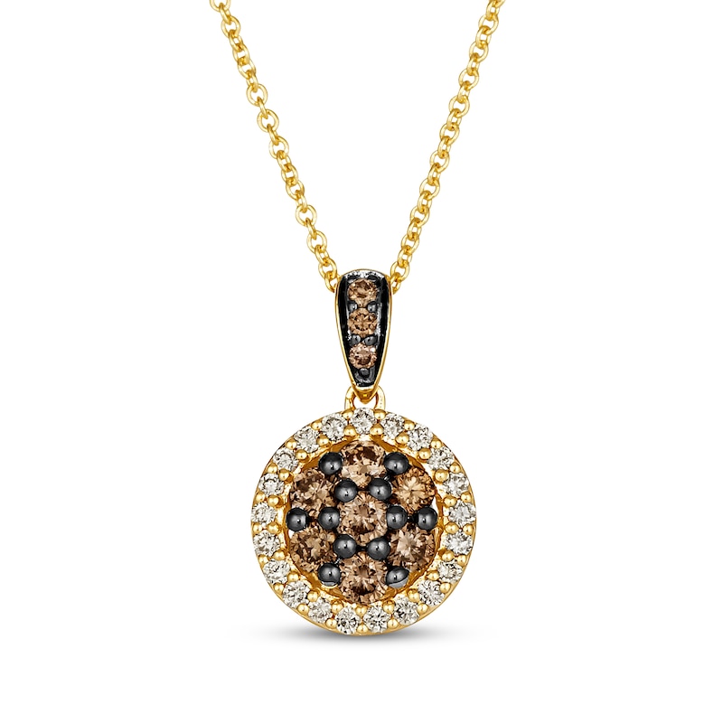 Main Image 1 of Le Vian Diamond Circle Necklace 1/2 ct tw 14K Honey Gold 19&quot;