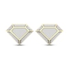 Thumbnail Image 2 of Men's Diamond Faceted Diamond-Shaped Stud Earrings 1/3 ct tw 10K Yellow Gold