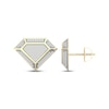 Thumbnail Image 3 of Men's Diamond Faceted Diamond-Shaped Stud Earrings 1/3 ct tw 10K Yellow Gold