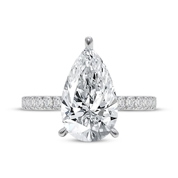 Adore Lab-Grown Diamonds Pear-Shaped Engagement Ring 4-1/2 ct tw 14K White Gold