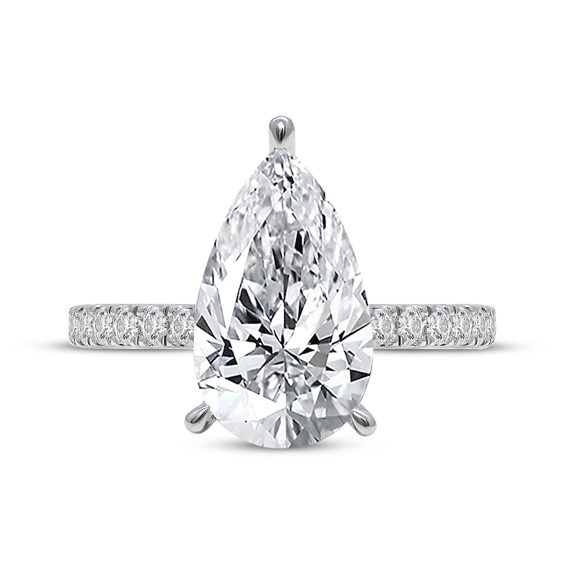 Main Image 1 of Lab-Grown Diamonds by KAY Pear-Shaped Engagement Ring 4-1/2 ct tw 14K White Gold