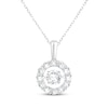 Thumbnail Image 1 of Unstoppable Love Lab-Grown Diamond Halo Necklace 1-1/2 ct tw 14K White Gold