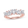 Thumbnail Image 1 of Lab-Grown Diamonds by KAY Heart-Shaped Alternating Ring 2 ct tw 14K Rose Gold