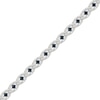 Thumbnail Image 2 of Black & White Diamond Link Bracelet 1 ct tw Sterling Silver 7&quot;