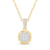 Thumbnail Image 2 of Multi-Diamond Circle Necklace & Earrings Gift Set 1/2 ct tw 10K Yellow Gold