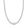 Thumbnail Image 1 of Diamond Halo Link Necklace 10 ct tw 14K White Gold 18&quot;