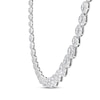 Thumbnail Image 2 of Diamond Halo Link Necklace 10 ct tw 14K White Gold 18&quot;