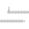 Thumbnail Image 3 of Diamond Halo Link Necklace 10 ct tw 14K White Gold 18&quot;