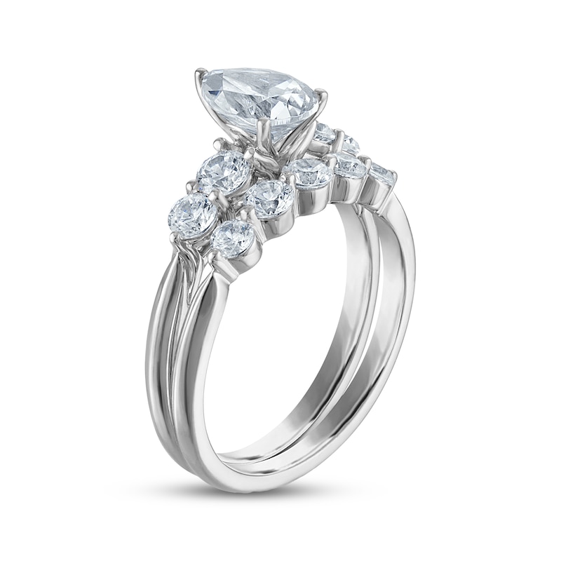 Main Image 2 of Pear-Shaped Diamond Bridal Set 1-5/8 ct tw 14K White Gold