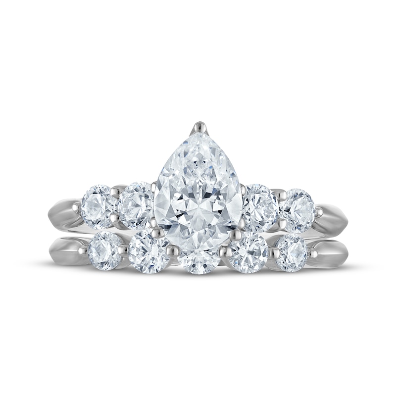 Main Image 3 of Pear-Shaped Diamond Bridal Set 1-5/8 ct tw 14K White Gold