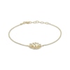 Thumbnail Image 2 of Flower Outline Bracelet 18K Yellow Gold-Plated Sterling Silver 7.5&quot;