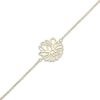 Thumbnail Image 3 of Flower Outline Bracelet 18K Yellow Gold-Plated Sterling Silver 7.5&quot;