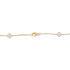 Thumbnail Image 3 of Multi-Diamond Clover Station Necklace 1/4 ct tw 10K Yellow Gold 18&quot;