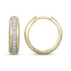 Thumbnail Image 2 of Diamond Pavé Huggie Hoop Earrings 1/6 ct tw 10K Yellow Gold