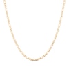 Thumbnail Image 2 of Hollow Figaro Chain Necklace 3.55mm 14K Yellow Gold 16”