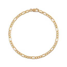 Hollow Figaro Chain Bracelet 3.55mm 14K Yellow Gold 7.5”