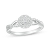 Thumbnail Image 0 of Diamond Flower Promise Ring 1/10 ct tw Sterling Silver