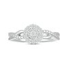 Thumbnail Image 2 of Diamond Flower Promise Ring 1/10 ct tw Sterling Silver
