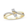 Thumbnail Image 1 of Diamond Bypass Crossover Ring 3/8 ct tw 10K Yellow Gold