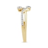 Thumbnail Image 2 of Diamond Bypass Crossover Ring 3/8 ct tw 10K Yellow Gold