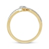 Thumbnail Image 3 of Diamond Bypass Crossover Ring 3/8 ct tw 10K Yellow Gold