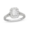 Thumbnail Image 1 of Neil Lane Artistry Emerald-Cut Lab-Grown Diamond Halo Engagement Ring 1-1/2 ct tw 14K White Gold